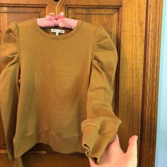 Rebecca Minkoff Janine Sweatshirt Caramel Ruffle - Picture 3 of 10